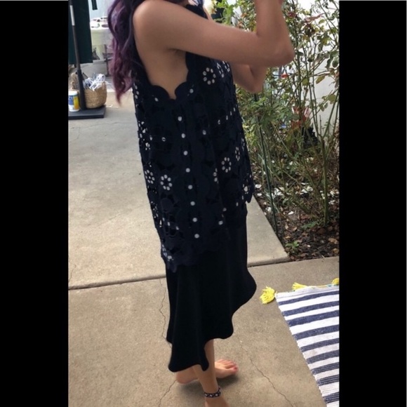 ✨ NWOT CHLOE navy guipure dress - Picture 5 of 13